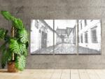  PontPöttyöző - Pozsony történelmi belvárosa (3 db-os készlet) Méret: 40x60cm (3db), Keretezés: Keret nélkül (csak a vászon), Szín: Fekete