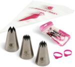 Cangool Set 3 duze inox pentru poE de decorat , modele 2CZ, 2DZ, 4B + 5 poE uri de unica folosinta E i 2 cleme (b0c5jxznxq) Forma prajituri si ustensile pentru gatit