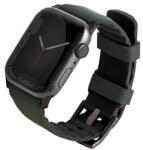 UNIQ óraszíj Linus Apple Watch Series 1/2/3/4/4/5/6/7/8/9/SE/SE2/Ultra/Ultra 2 42/44/45/49mm. Airosoft szilikon, zöld