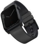 UNIQ óraszíj Straden Apple Watch Series 1/2/3/4/4/5/6/7/8/9/SE/SE2/Ultra/Ultra 2 42/44/45/49mm. Bőr hibrid óraszíj, szürke