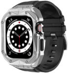 Kingxbar CYF140 2in1 Rugged tok Apple Watch SE, 6, 5, 4 (44 mm) Stainless Steel with óraszíj, ezüst