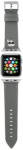 Karl Lagerfeld KLAWLOKHG Saffiano Karl Heads Apple Watch óraszíjóraszíj 42/44/45mm, ezüst