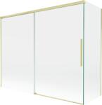 Mexen Rox kétszárnyú, eltolható fürdőszobai válaszfal 190 + 90 x 150 cm, átlátszó, arany kefe - 8C9-190-090-55-00 (8C9-190-090-55-00)