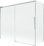 Mexen Rox 2-szárnyas tolóajtós fürdőkád paraván 180 + 90 x 150 cm, átlátszó, króm - 8C9-180-090-01-00 (8C9-180-090-01-00)