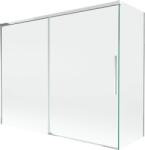 Mexen Rox összecsukható fürdőszobai paraván, 2-szárnyas, 190 + 80 x 150 cm, átlátszó, króm - 8C9-190-080-01-00 (8C9-190-080-01-00)