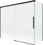 Mexen Rox 2-részes tolóajtós fürdőkádparaván 180 + 80 x 150 cm, átlátszó, fekete - 8C9-180-080-70-00 (8C9-180-080-70-00)