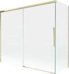 Mexen Rox 2-szárnyas, tolóajtós kádparaván 180 + 80 x 150 cm, átlátszó, arany - 8C9-180-080-50-00 (8C9-180-080-50-00)