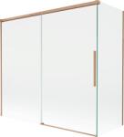 Mexen Rox 2-szárnyú kádparaván, tolóajtós, 170 + 75 x 150 cm, átlátszó, csiszolt réz - 8C9-170-075-65-00 (8C9-170-075-65-00)