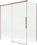 Mexen Rox kétszárnyú zuhanyfal 140 + 70 x 150 cm, átlátszó, kefélt réz - 8C9-140-070-65-00 (8C9-140-070-65-00)