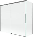 Mexen Rox kétszárnyú, eltolható fürdőszobai paraván 170 + 75 x 150 cm, átlátszó, fémszürke - 8C9-170-075-95-00 (8C9-170-075-95-00)