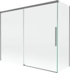 Mexen Rox 2-paneles, tolóajtós fürdőszobai paraván 190 + 80 x 150 cm, átlátszó, gun metal - 8C9-190-080-95-00 (8C9-190-080-95-00)