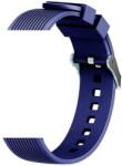 DEVIA DELUXE SPORT pótszíj (univerzális, 20mm, szilikon, állítható, csíkos) SÖTÉTKÉK (GP-125972)