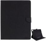 Mercury IPAD Air 13 (2025) MERCURY Goospery Fancy tok álló, bőr hatású FLIP, textil minta, FEKETE (GP-96401)