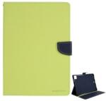 Mercury IPAD Air 13 (2025) MERCURY Goospery Fancy tok álló, bőr hatású FLIP, textil minta, VILÁGOSZÖLD (GP-96405)