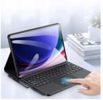 Dux Ducis Samsung Tab S9 Plus WIFI bluetooth billentyűzet + touch pad asztali tartó, ceruza tartó, FEKETE (GP-155205)