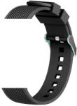 DEVIA DELUXE SPORT pótszíj (univerzális, 20mm, szilikon, állítható, csíkos) FEKETE (GP-139938)