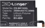 Cameron Sino Li-Polymer akku (3.8V/3500mAh, Nokia BV-4BW kompatibilis) FEKETE (CS-NK152XL)