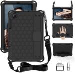 Gigapack samsung tab s6 lite 10.4 lte defender szilikon telefonvédő ütésállóság, vállpánt, fekete (GP-99493)