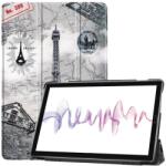 Gigapack huawei mediapad m6 10.8 wifi tok álló, bőr hatású aktív flip, térkép, világosszürke (GP-89136)