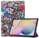Gigapack samsung tab s8 lte tok álló. bőr hatású aktív flip. graffiti. színes (GP-99293)