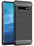 IMAK Samsung S10 IMAK VEGA szilikon telefonvédő ütésállóság, karbon minta, FEKETE (GP-85009)