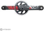 SRAM X01 Eagle DUB Carbon hajtókarok, 1x12, 32T, Lunar/Oxy Red (170 mm)