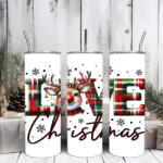 Deconline Customs Prémium Karácsonyi mintás termosz 600ml "Love Christmas (DO129186-600ML)