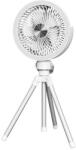 Platinet Ventilator de birou Platinet PRDF0556, Trepied, Lumina LED, 2x1200 mAh (Alb) (PRDF0556) Ventilator