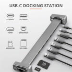 Trust Dalyx USB-C 10 az 1-ben Multiport Dokkoló - Laptop Állvánnyal