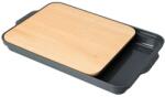 Excellent Houseware Vágódeszka tálcával, Bruges, bambusz, 37 x 24 x 3, 5 cm (KO-101001490)