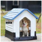  Műanyag kültéri, vízálló, ablakos kutyaház 73*60*66, 5