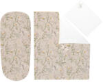 Kikkaboo Бебешки спален комплект за количка Kikkaboo - Secret Garden, 6 части, Beige (41101060144)