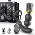 INTOYOU Klark análvibrátor forgó fejrésszel, péniszhámmal, távirányítóval (fekete) - szeresdmagad