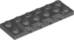 LEGO® 87609c85 - LEGO sötétszürke lap 2 x 6 x 2/3 oldalán fordítóval (87609c85)