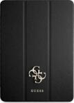 GUESS Saffiano Folio Apple iPad Pro 12.9 oldalra nyíló tok, fekete (GUE1236BLK) (GUE1236BLK)