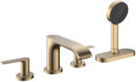 Hansgrohe Vivenis 4 lyukú, peremre szerelhető kádcsaptelep sBox-szal, szálcsiszolt bronz 75444140 (75444140)