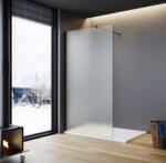 Erga Paris, Beépíthető zuhanyfal 100x200 cm, 8 mm-es matt üveg, fekete profil, ERG-V02-PARIS-100x200-FR-BK (ERG-V02-PARIS-100X200-FR-BK)