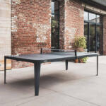 Cornilleau ping pong és étkező asztal kültéri Cornilleau Hyphen 7' sötét kő színben (szürke-fekete)