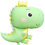  Cuki díno alakú zöld fólia lufi 79cm