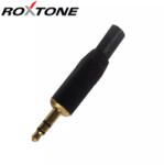 Roxtone RJ089S-BG Sztereo 3.5 aranyozott jack dugó (fekete)