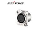 Roxtone RX3FD-NT XLR mama, szerelhető, 3 pólusú, (ezüst)