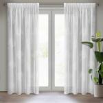 Takoy Perdea JANE realizată din etamină fină, cu motiv jacquard de frunze 140 x 270 cm
