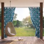 Takoy Draperie GARDEN pentru grădină și terasă, realizată din material impermeabil, model botanic pe bucle prin fermoar velcro 155 x 220 cm