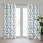 Takoy Draperie AMELA realizată din etamină decorată cu un imprimeu de frunze 140 x 250 cm