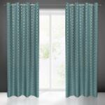 Takoy Draperie CUBE cu model geometric argintiu