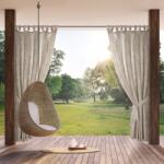 Takoy Draperie GARDEN pentru grădină și terasă din țesătură impermeabilă cu model vegetal pe bucle cu fermoar scai 155 x 220 cm