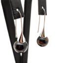 MyVanilla Ásvány Fülbevaló golyó sólyomszem kürt lógós 10mm