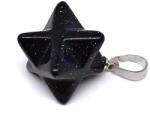 MyVanilla Ásvány Merkaba medál goldstone kék 2x2cm