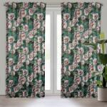 Takoy Bársony sötétítő függöny PALMERA 3D hatású festett virágmotívummal 140 x 270 cm