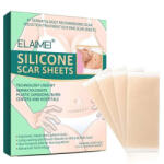 ELAIMEI Set 4 Benzi de Silicon Medical pentru Cicatrici, Premium, reutilizabile, 7.6 x 4 cm